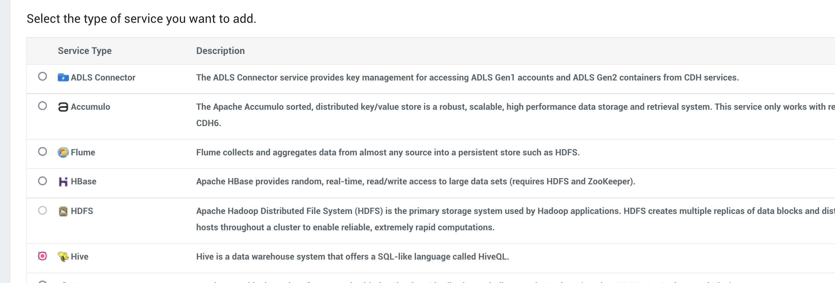 add new services hive