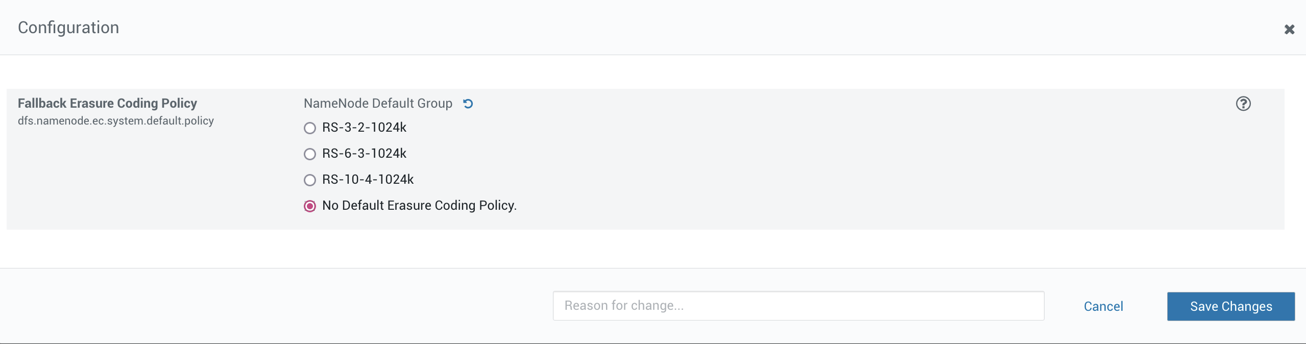 change policy