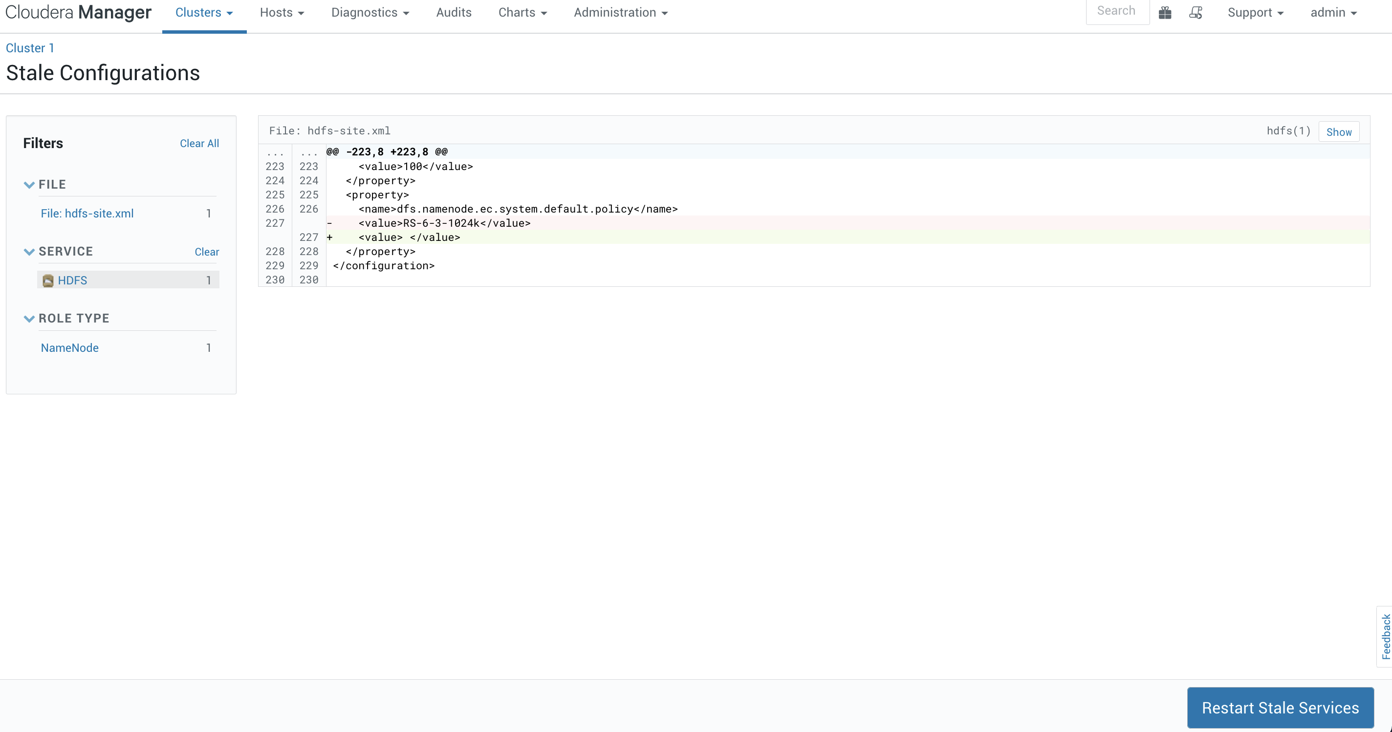 cdh-stale-config