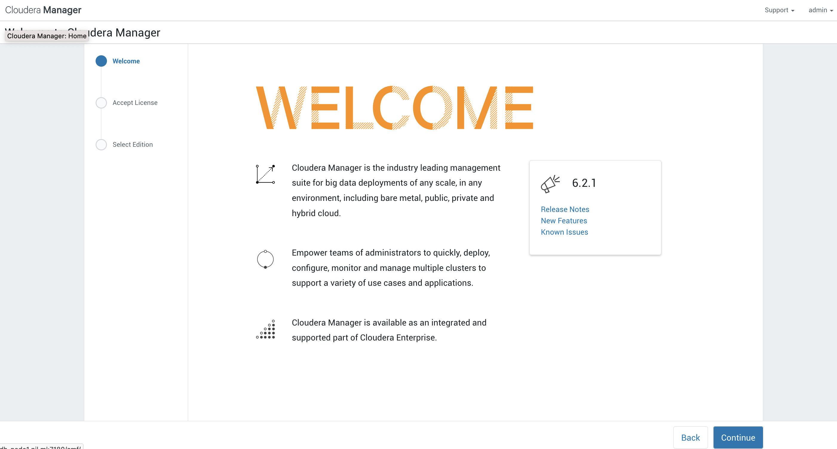 welcome page
