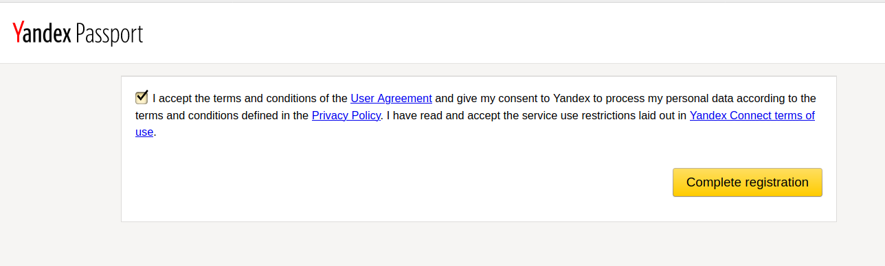 Ynadex complete registration