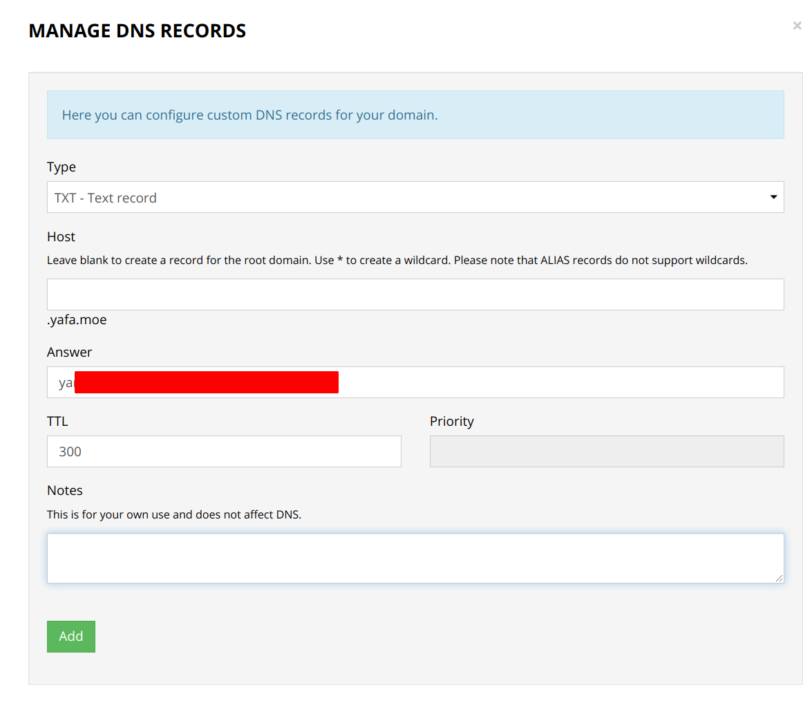 Manage  DNS Record