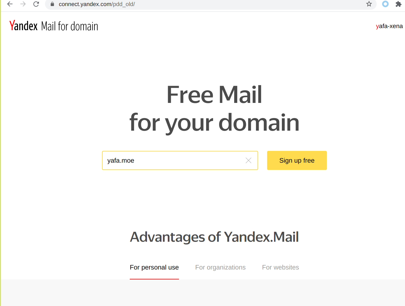 Mail for Domain