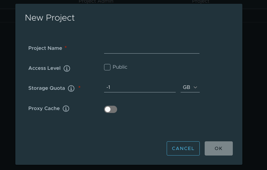 harbor create project