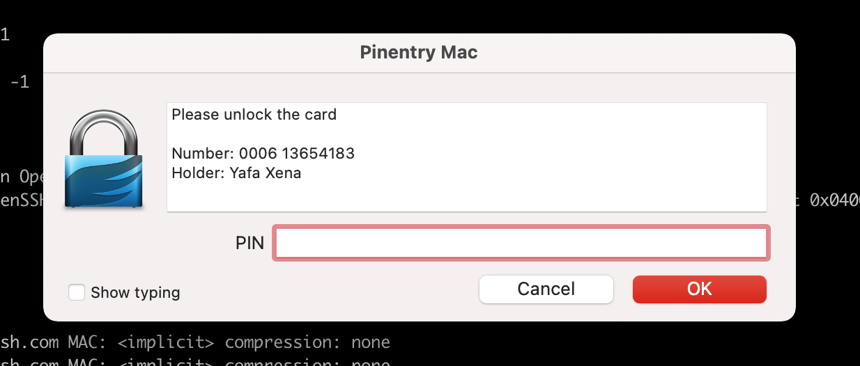 Yubikey unlock pinentry